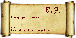 Bengyel Fanni névjegykártya